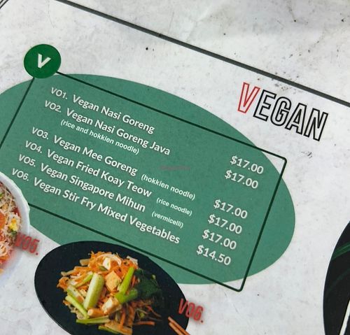 Menu  at Warong Morphett Vale in Morphett Vale