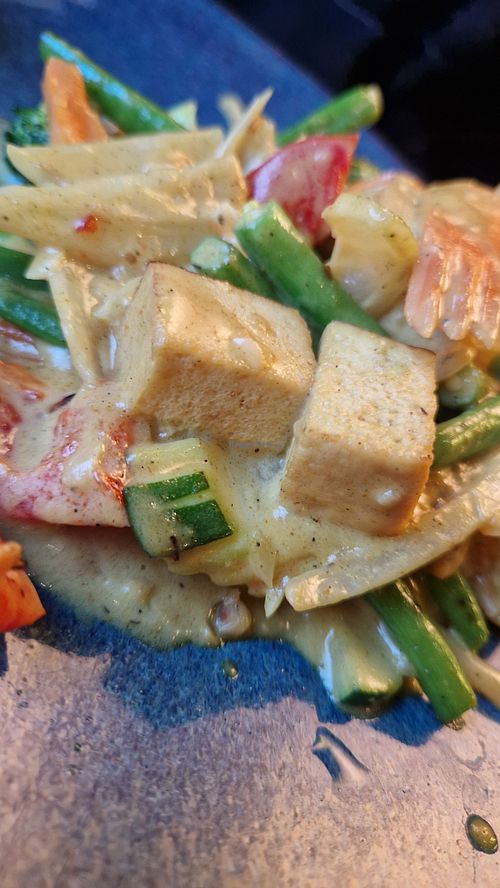 Curry sauce with tofu at Japo Sushi Skøyen in Oslo