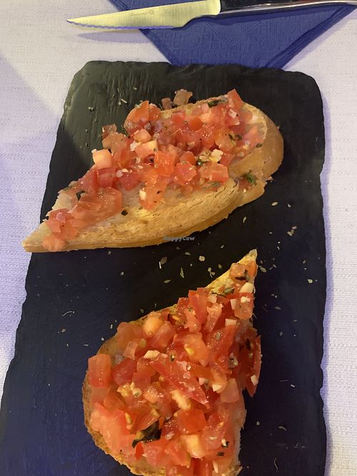 Bruschetta pomodoro  at Restaurante Trufarella in Lanzarote