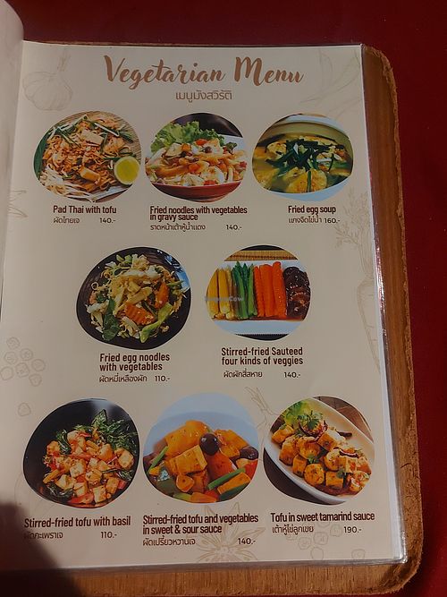Menu at Samed Villa Resort Restaurant in Koh Samet