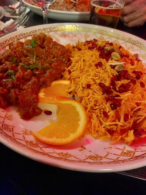 Rice and aubergine at Nigin Afghanisches Restaurant in Munich