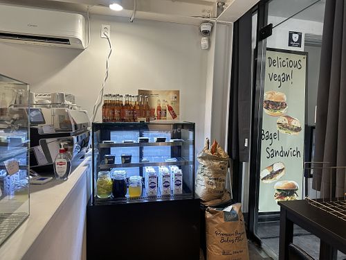 Vegan products such as Violife vegan cheese and butter, kombucha and oat milk available for sale  at Pureun Deli - 푸른델리 in Seoul