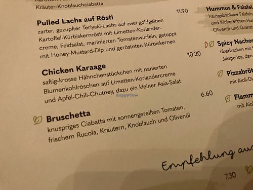 Menu  at ALEX - Jungfernstieg 54 in Hamburg