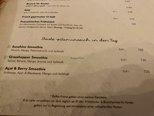 Menu  at ALEX - Jungfernstieg 54 in Hamburg