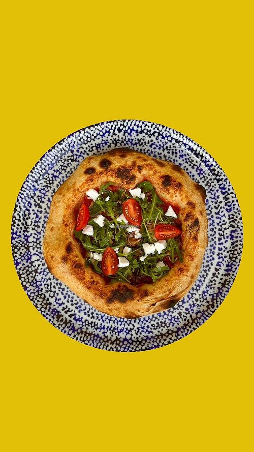 Vegan pizza at San Pizzerino in Novi Sad