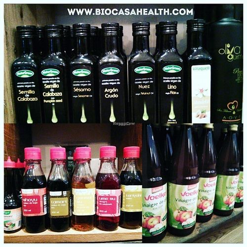 Organic cold pressed oil and macrobiotic food  at BioCasa in Fuengirola