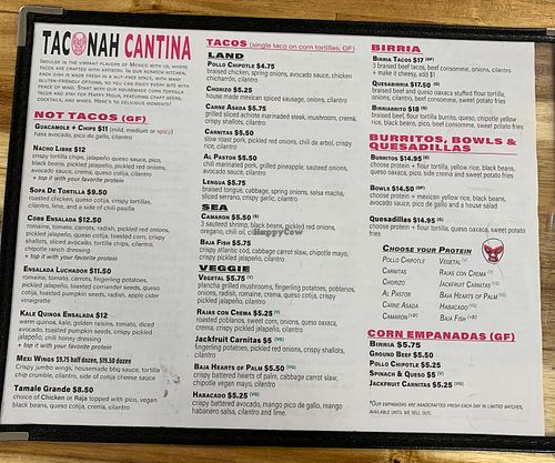 "(VG)" == vegan at Taconah Cantina in Goldens Bridge