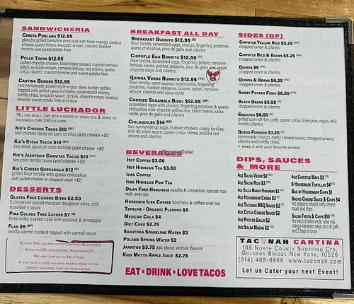  at Taconah Cantina in Goldens Bridge