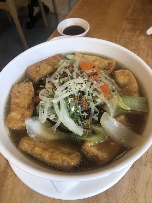 Vegan pho  at Saigon Chill in Auckland
