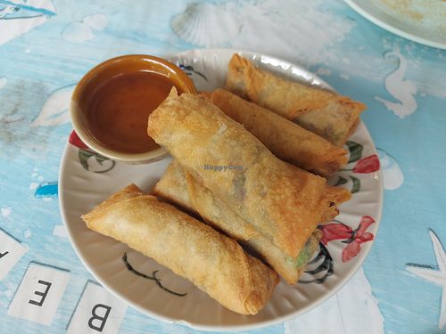 Spring rolls at Tip Samed Restaurant in Koh Samet