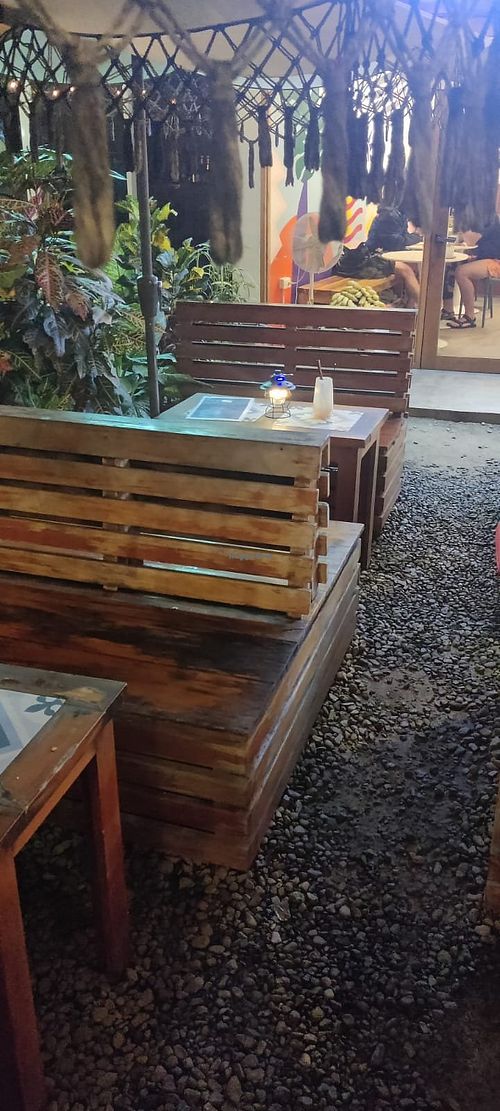 Outdoor seating at sanabowl - superfood café in Siargao