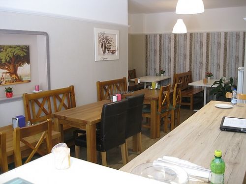 Interior with about 20 seats at Vegitat - Klybeckstrasse in Basel