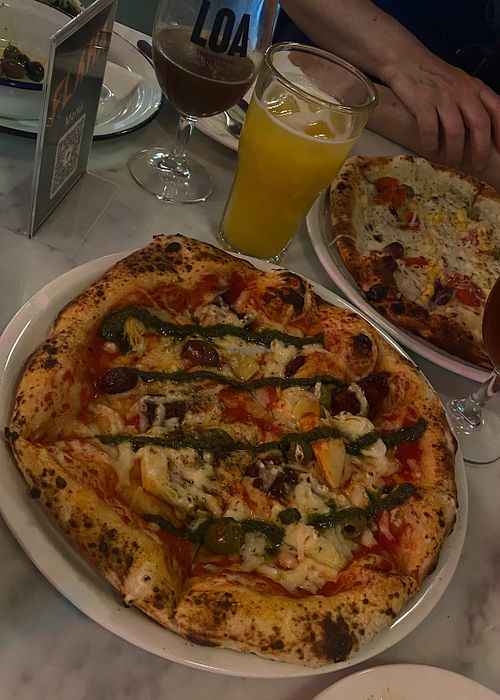 pizza  at Bar Flama - Merced in Santiago