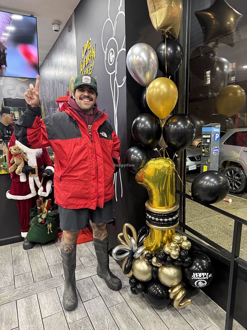 One year anniversary of being open   at Caraotas Arepas & Milkshakes in Queens