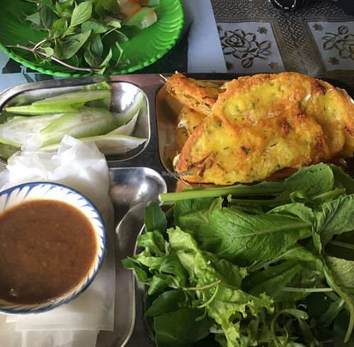 pancakes are rice  at Tam Quang Minh in Hoi An