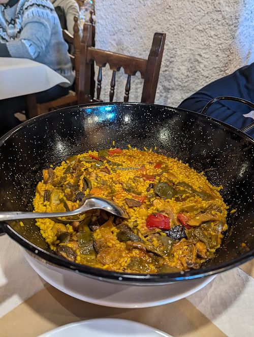 Arroz con verduras y setas at Heretat Masia Poblet in Tarragona