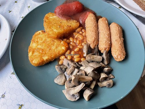 Vegan breakfast   at The Village Pantry in Llanymynech