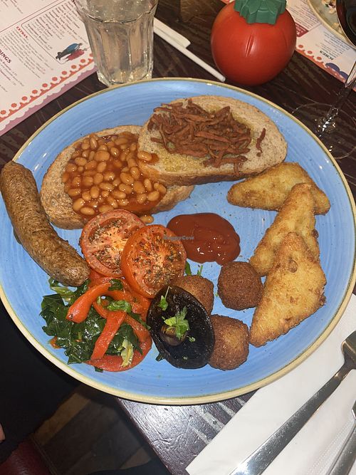 Big vegan breakfast  at Piazzo Lounge in Wimborne