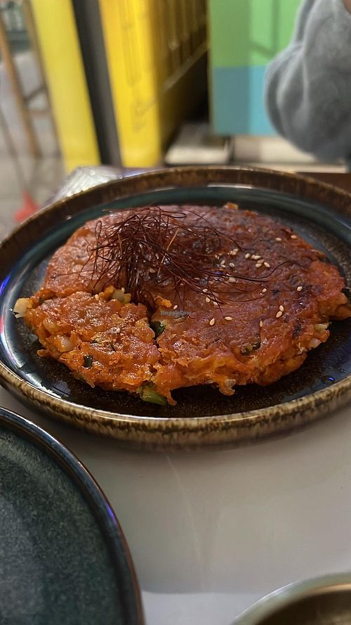 Kimchi pancake (vegan) at u'Kor in Bari