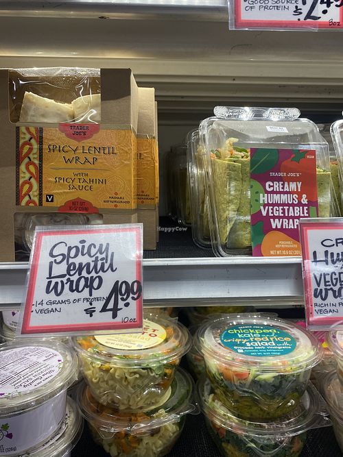 Vegan Wraps Available for Takeaway  at Trader Joe's in Modesto