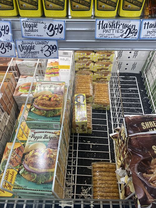 Vegan Friendly Potato Patties and Veggie Burgers  at Trader Joe's in Modesto