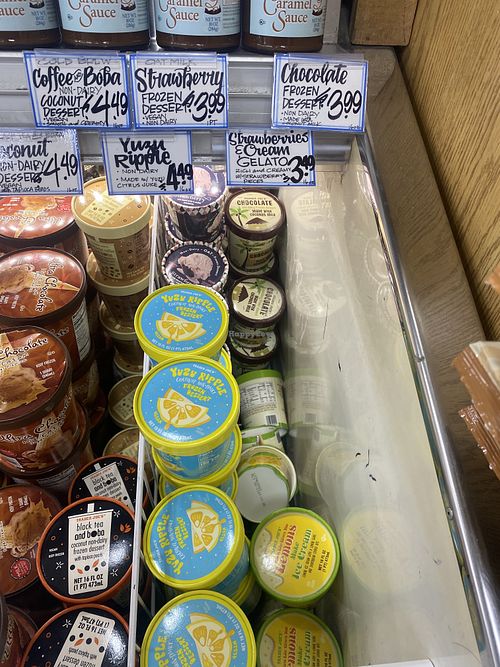 Non-Dairy Vegan Friendly Frozen Treats  at Trader Joe's in Modesto