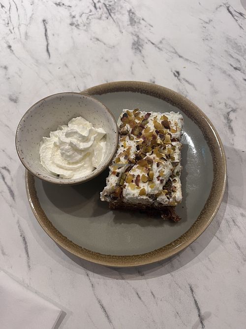 Vegan carrot cake  at Jamaica Blue in Gillingham