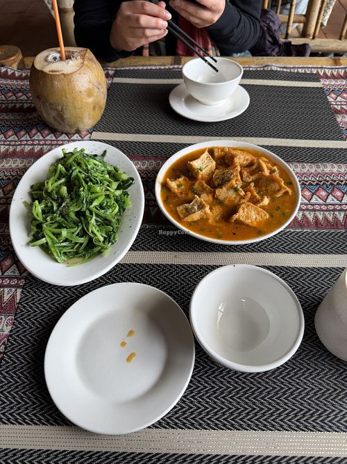 Tofu with tomato. Very tasty.  at Culture Puluong Restaurant in Thanh Hoa
