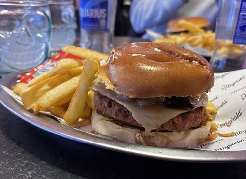 Vegan bbq burger  at The Fitzgerald Burger Company in Valencia