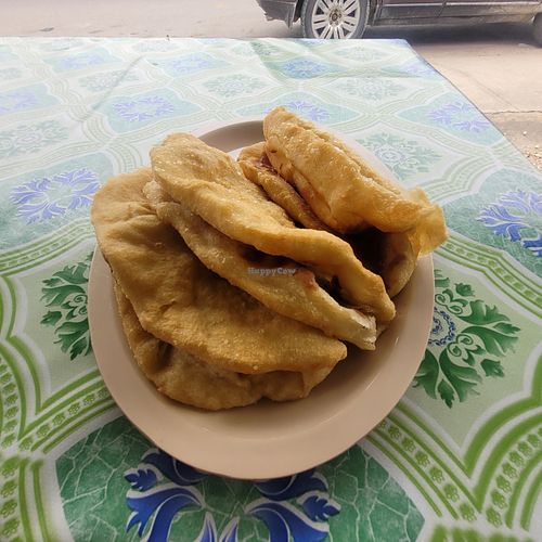 Stuffed jack with beans at Mia's Fast Food in San Ignacio
