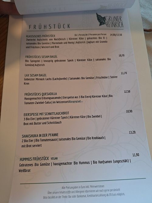 Breakfast at Grüner Heinrich - Café & Unverpacktladen in Oberaichwald