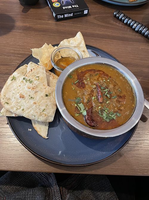 Dahl (160DKK) the rice here is not vegan!  at Hamsa in Torshavn