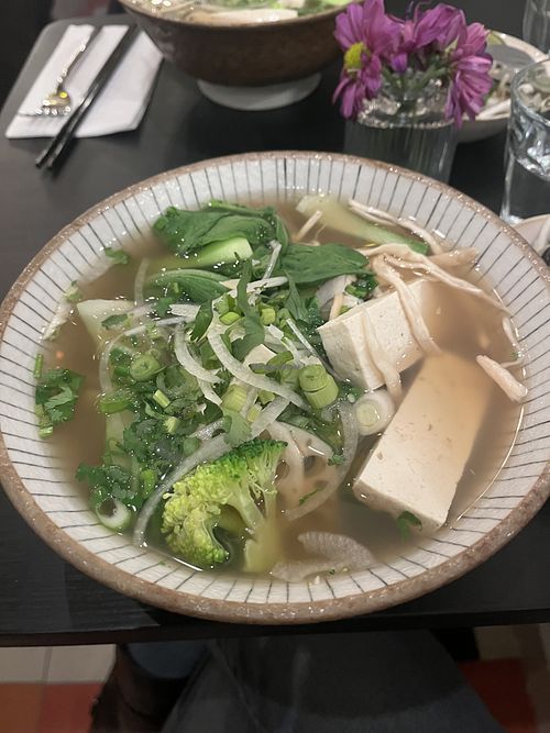 Vegan pho   at LyLy Vietnam Cookhouse in New York City