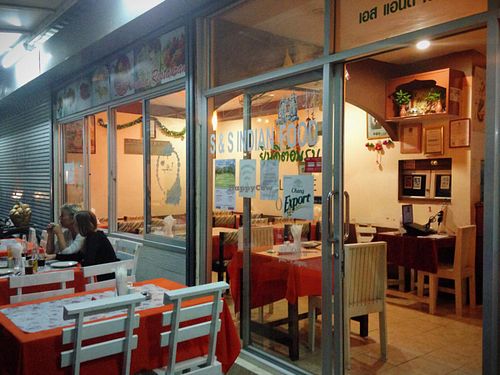 tables inside and outsida at S and S Indian Restaurant in Hua Hin