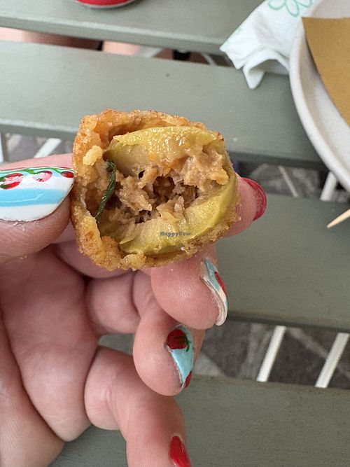 Fried stuffed olives  at Gastronomia 17 in Vasto