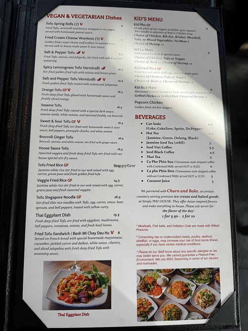Menu  at Simply Pho House in Mckinney