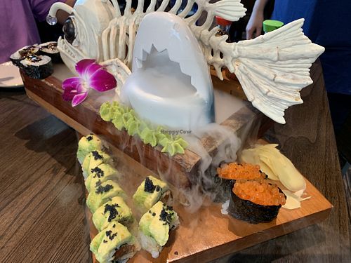 Green Goddess roll was one of our favorites at Blue Sushi Sake Grill in Fort Worth