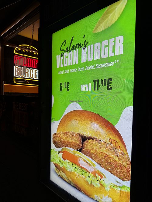 sign  at Salam Box in Tubingen