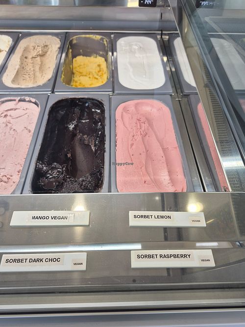 Today 4 types of vegan sorbets at Millers Little Ice Cream Shop in Cowaramup