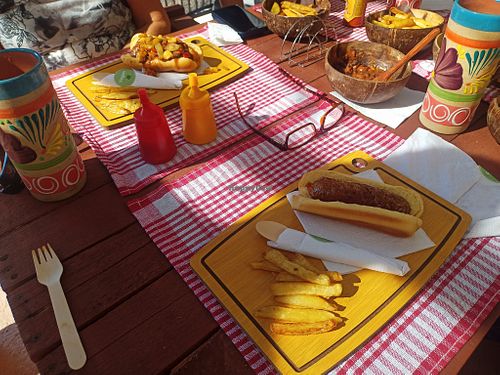 These dogs are perfection!! at Big Leaf Mesa  in La Paz