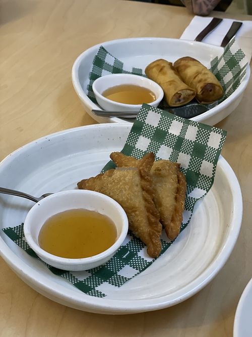 Curry puffs and spring rolls   at Sa-ne' Thai Cuisine  in Sutherland