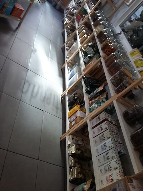 Fair trade coffee, bulk items at La Trastienda Biomarket in Gran Canaria