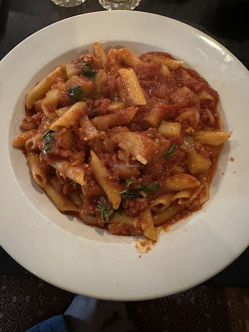 Vegan allá mamá with garlic added (it was missing the cannellini beans)  at Smithtown Pasta House in Smithtown