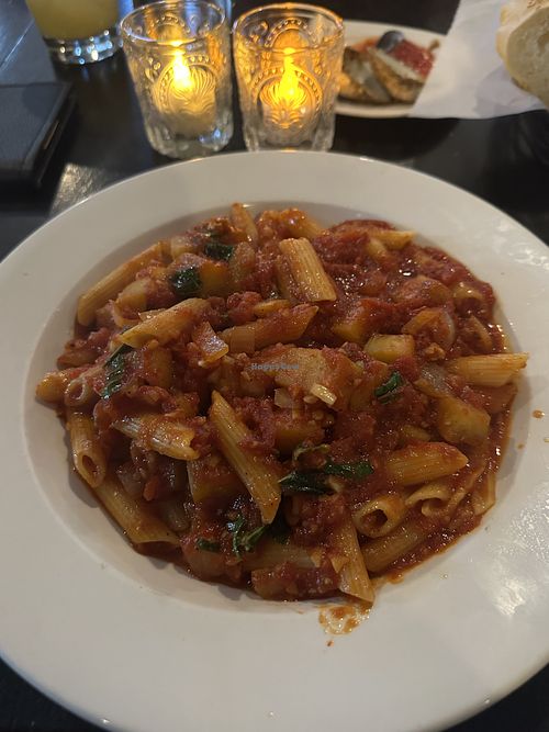 Vegan allá mamá with garlic added (it was missing the cannellini beans)  at Smithtown Pasta House in Smithtown