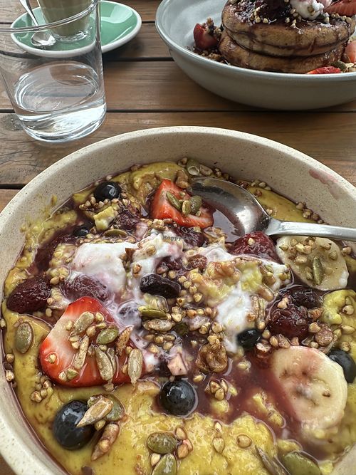 Ayurvedic porridge. I had already started eating so spoiled the best photo  at Green Tree Cafe in Elsternwick