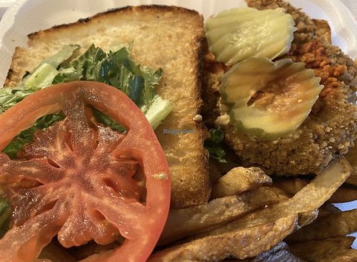 Spicy Chicken Sandwich   at Soul Veg City in Chicago