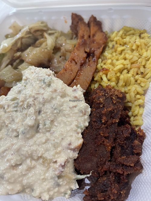 From the hot and cold bar #Veganuary at Soul Veg City in Chicago