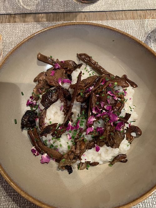 Risotto poêlée de champignons   at Chez Constant in Chamonix-mont-blanc
