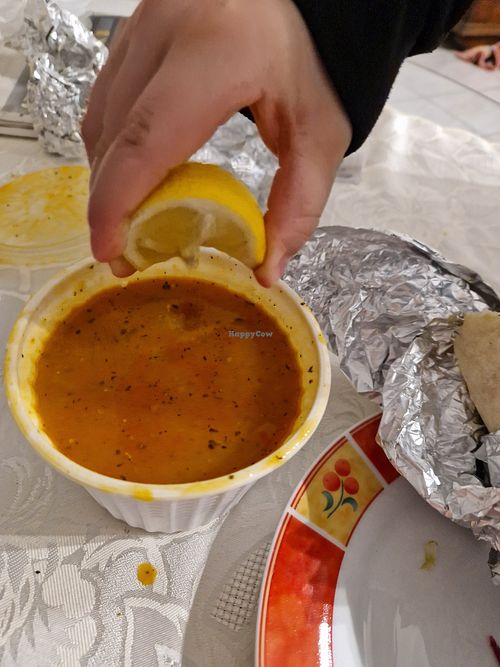 Linsensuppe at ZAFER - Döner & Pizza in Unna