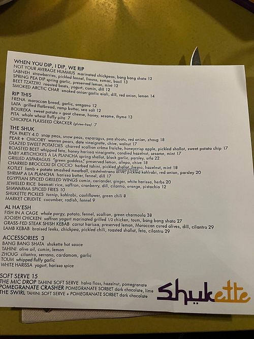 at Shukette in New York City